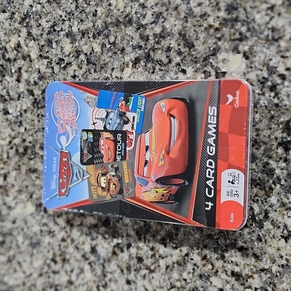Unopened Cars Tin of 4 card games